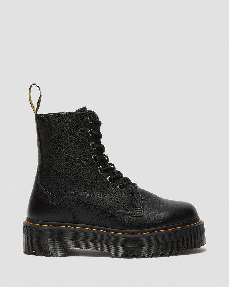 Dr Martens Jadon Pisa Læder Platform Støvler Herre Sort | DK 557WNB